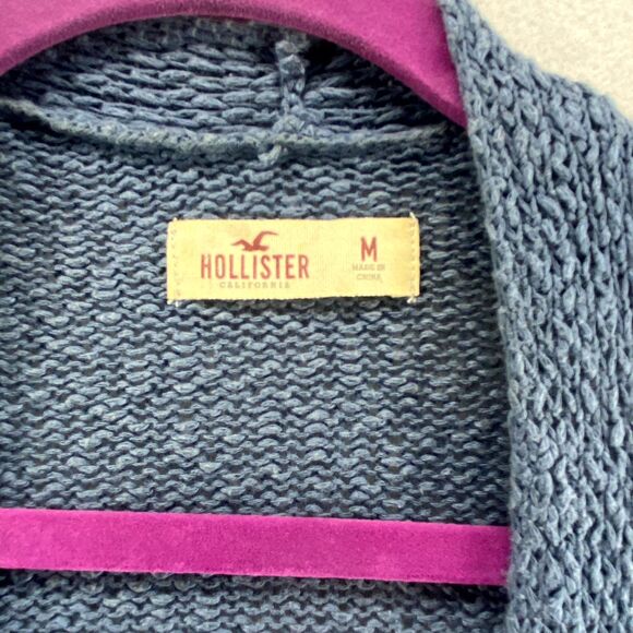 Hollister‎ Oversized Knit Button Cardigan Blue, Navy and White Womens Size M - Picture 2 of 12